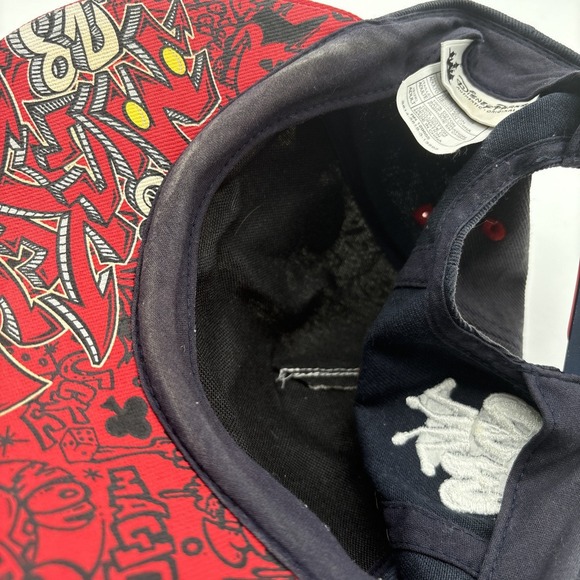 Disney Parks Mickey Mouse Urban Graffiti Flat Bill Snapback Cap Hat Embroidered - Picture 9 of 9